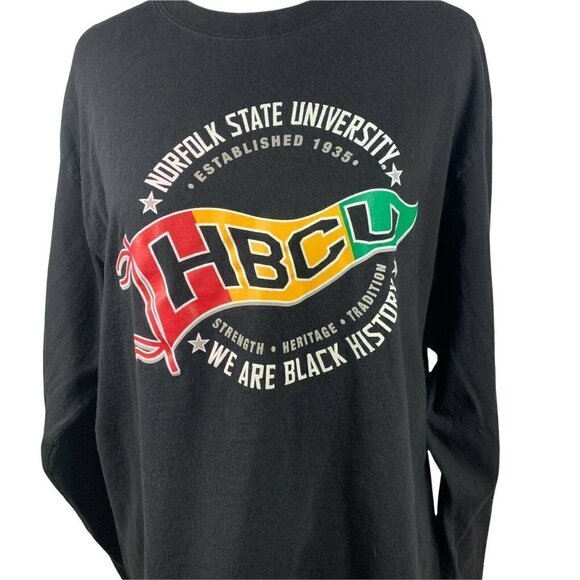 Champion Women's L Large T-Shirt HBCU Norfolk Virginia Crewneck Black History - Picture 2 of 5